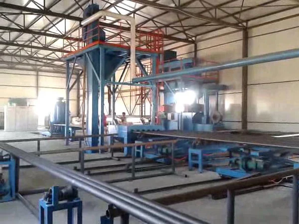 PLC Control Steel Pipe Shot Blasting Machine, Shot Blasting Machine for Pipe Surface Clean