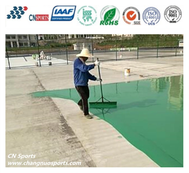 High Performance Bright Color Self Leveling Liquid Acrylic Coating Tennis Court Flooring with Itf
