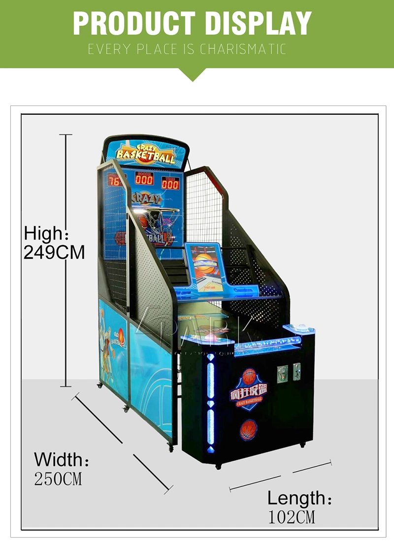 Hot Sale Amusement Indoor Playground Equipment Crazy Basketball Game Machine