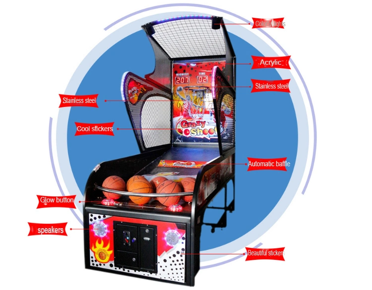 Coin Operated Arcade Amusement Machine Basketball Shooting Game Machine