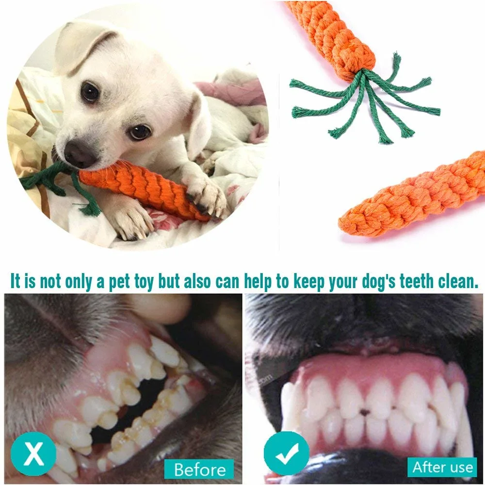 Chewing Tugging Tossing Funny Durable Cotton Rope Chew Pet Toy