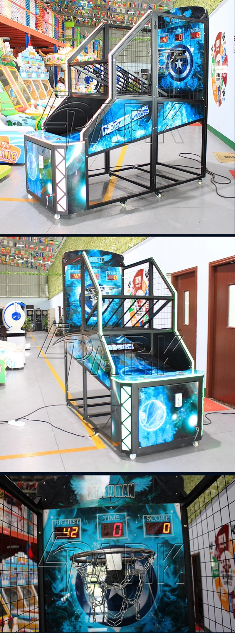 Philippines Indoor Electronic Commercial Coin Operated Shooting Arcade Basketball Game Machine for Children