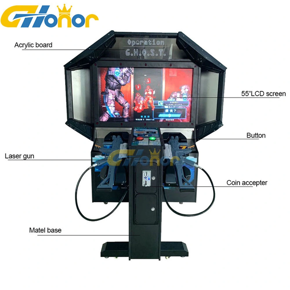 Amusement Park Simulator Shooting Gun Game Console 55 Inch Coin Operated Laser Gun Shooting Game Arcade Gun Shooting Video Game Arcade Machine