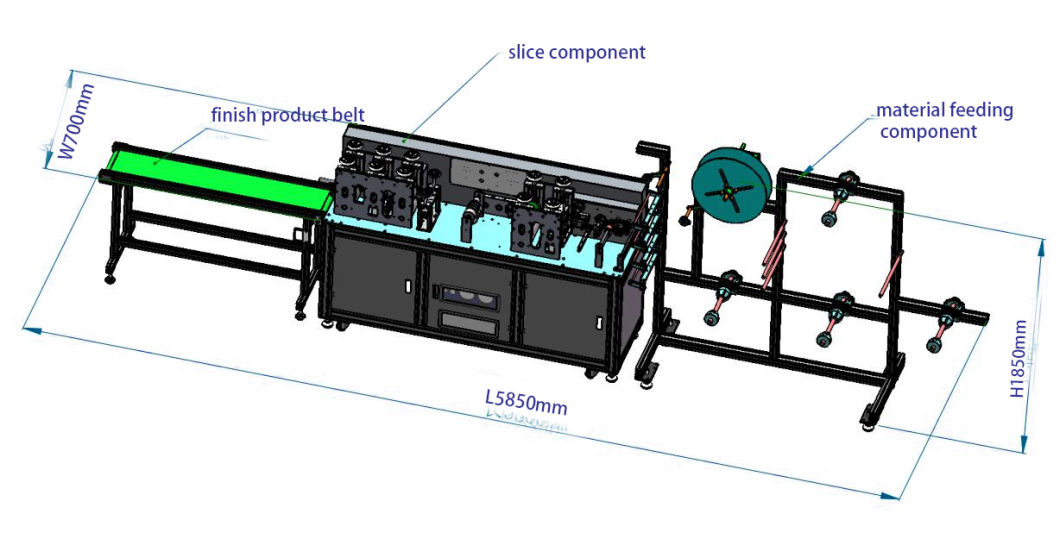 3plys Mask Machine Dental Mask Machine Low Cost Mask Making Machine Slice Machine Ear Loop machine