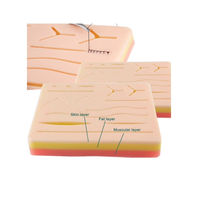 Suture Practice Pad with Wound Simulation Skin Practice Suture Suture Practice Silicone Block