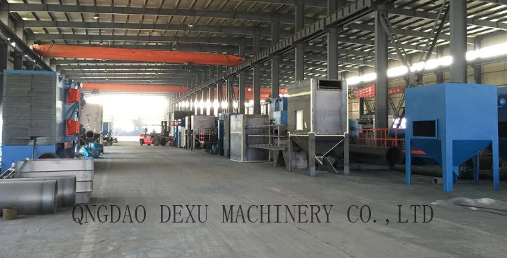 PLC Control Steel Pipe Shot Blasting Machine, Shot Blasting Machine for Pipe Surface Clean