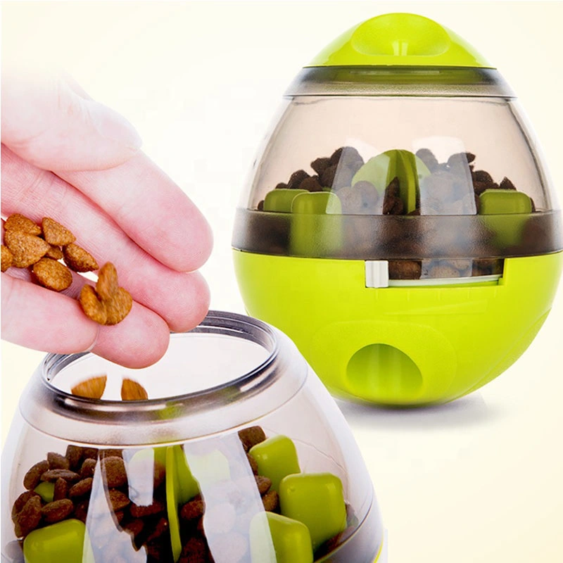 Tumbler Round Dog Food Dispensing Slow Feeder Interactive Puzzle Treat Ball Self-Playing Pet Training Toy
