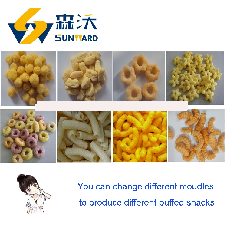 Stainless Steel Automatic Professional Snack Food Industry Maize Puffing Machine Snack Food Ball Making Machine