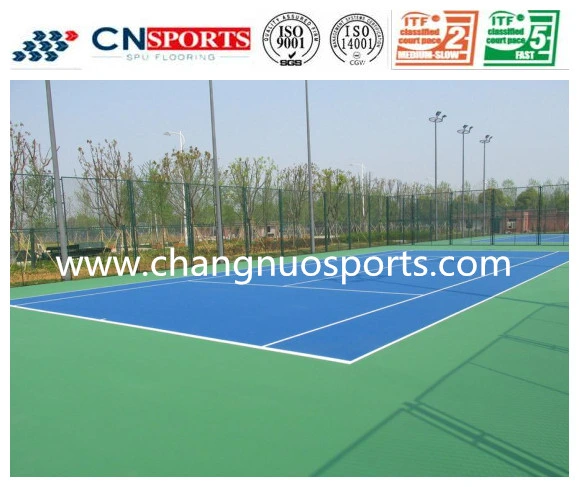 High Performance Bright Color Self Leveling Liquid Acrylic Coating Tennis Court Flooring with Itf