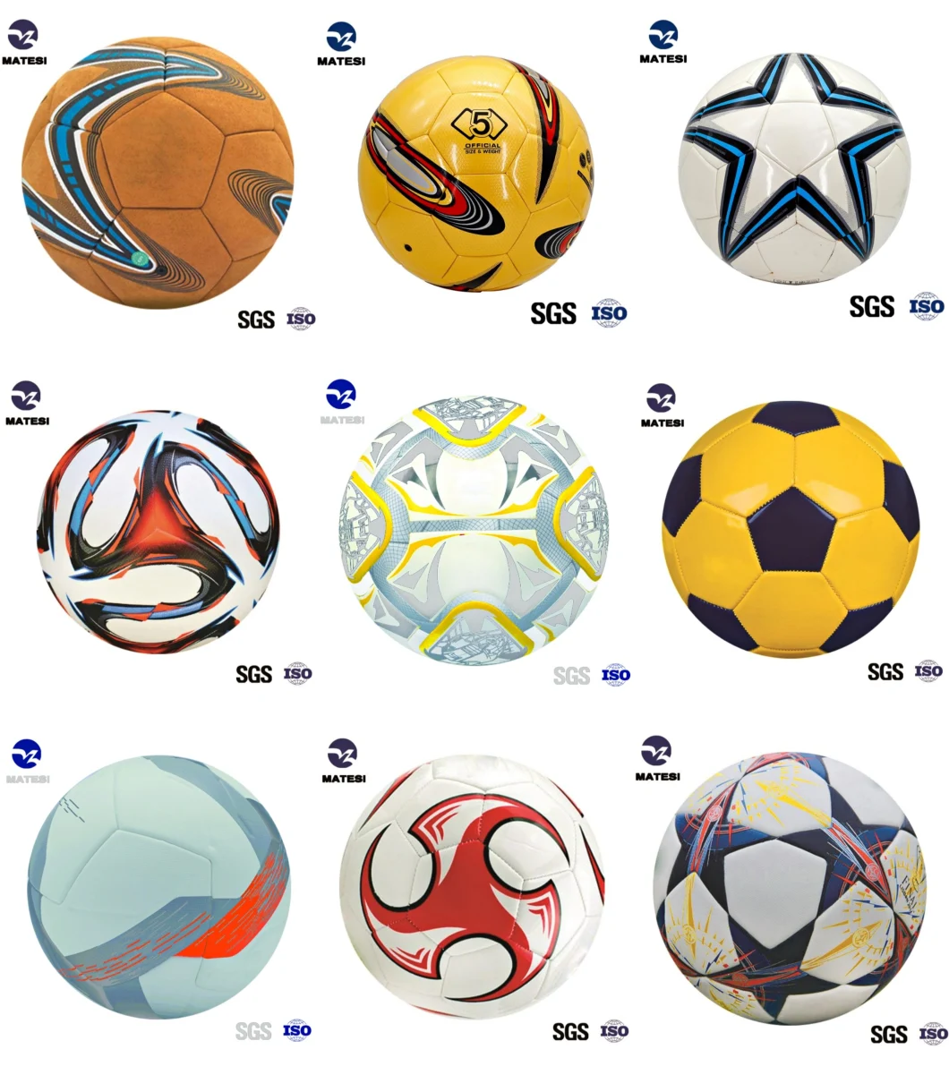 Professional Official Manufacturer Training Use Customized Pebble Surface Rubber Soccer Ball Football