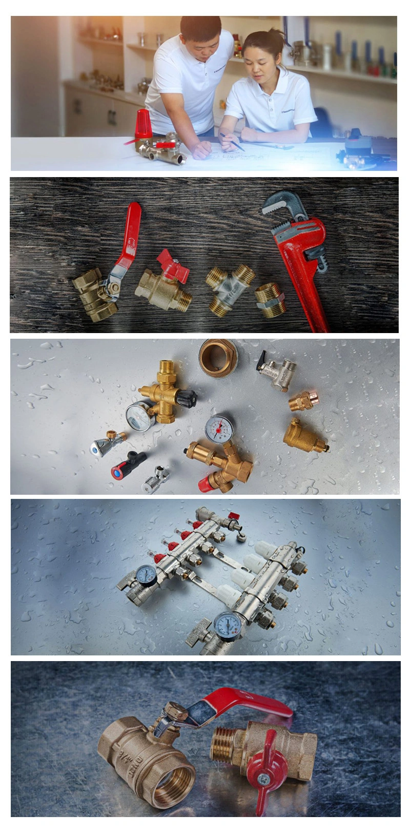 Easy Install Brass 3 Way Ball Angle Valve for Washing Machine