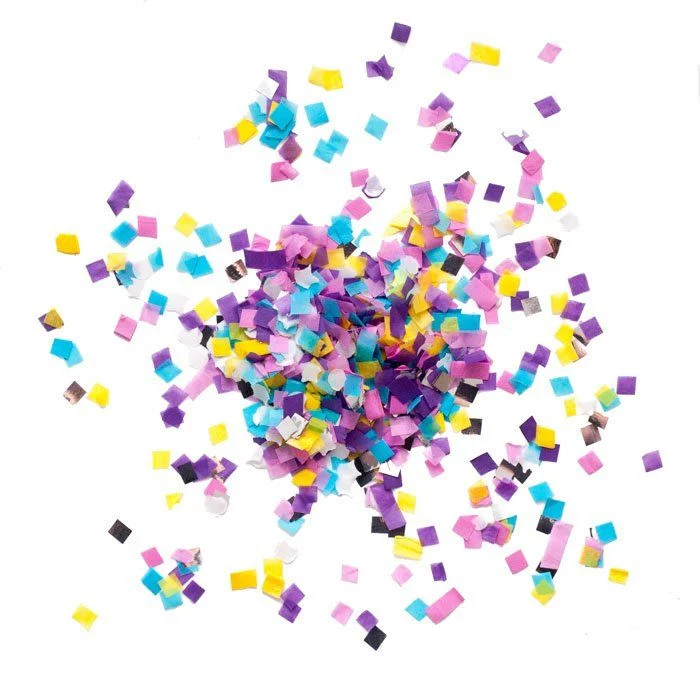The Bar Throwing Paper Confetti Rainbow Circle Paper Confetti