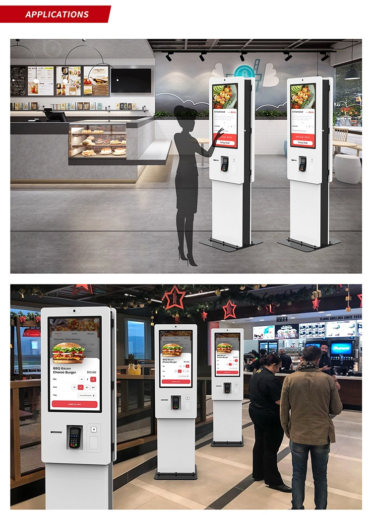 Indoor 27 Inch Wall Mounted Kiosk Payment Machine & Self-Service Kiosk UK #Self-Checkout Machine
