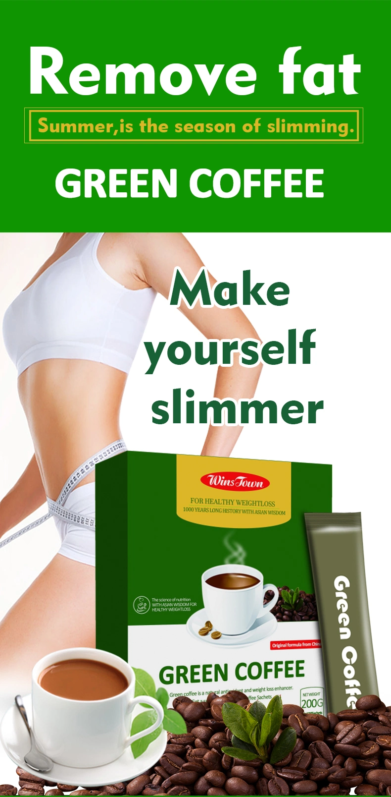 Chinese Formular Green coffee Healthy Weight Loss Slimming Capsules Pills