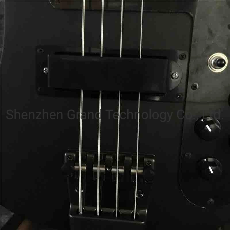 Custom Grand High Quality Matte Bass Electric Guitar Black Hardware
