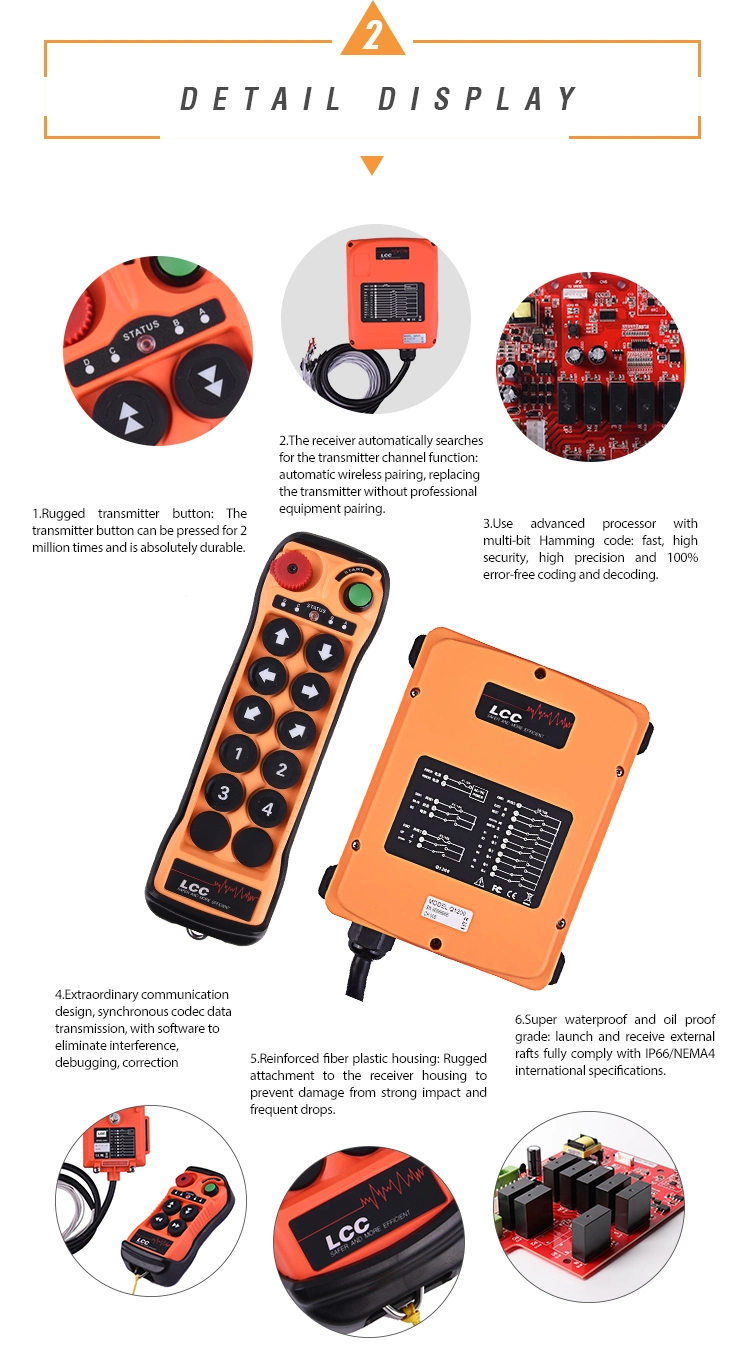 Q1010 10 Keys Radio Wireless Hydraulic Crane Industrial Remote Control Receiver