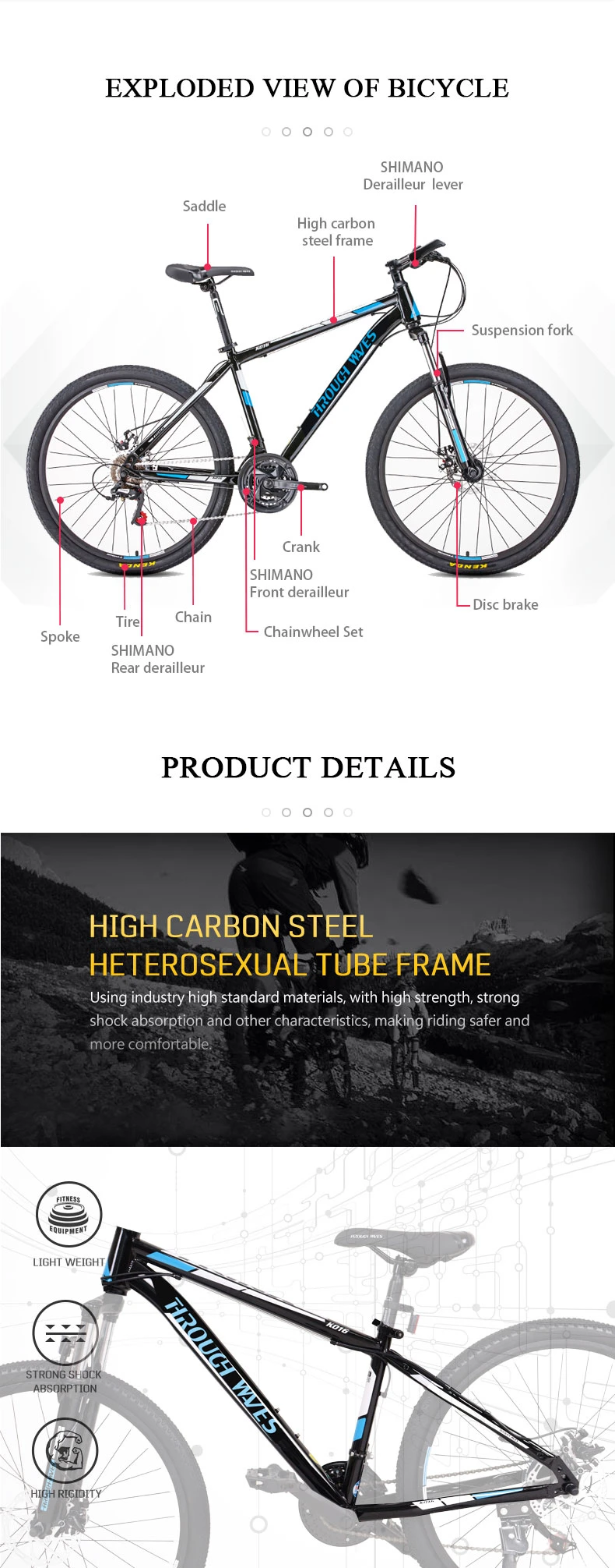 Wholesale Customized 21 Speed MTB Bike Bicycle 26 Inch Alloy Hydraulic Disc Mountain Bike