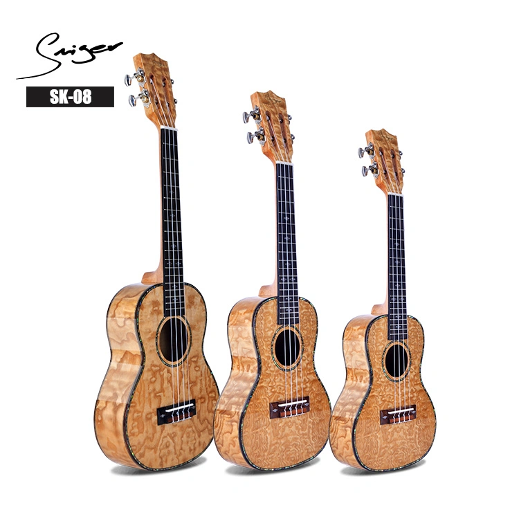China Factory Wholesale Classical Quilited Ash Ukulele