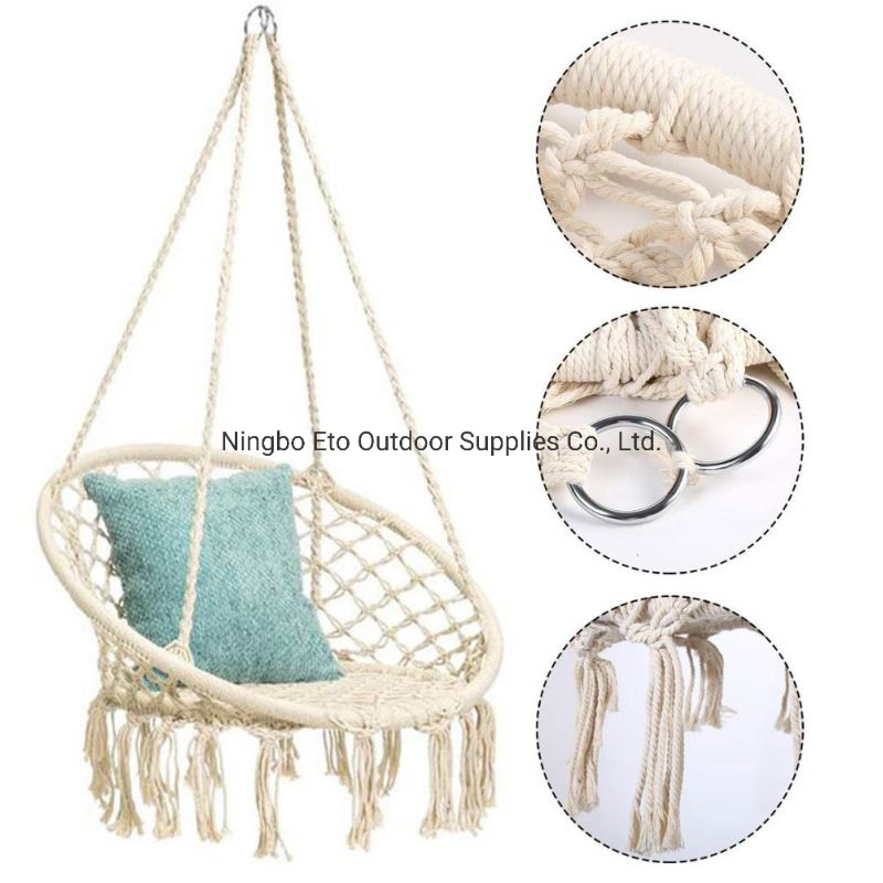 Hot Traditional Hand Woven Chinese Style Customized Nest Macrame Swing Chair Seat