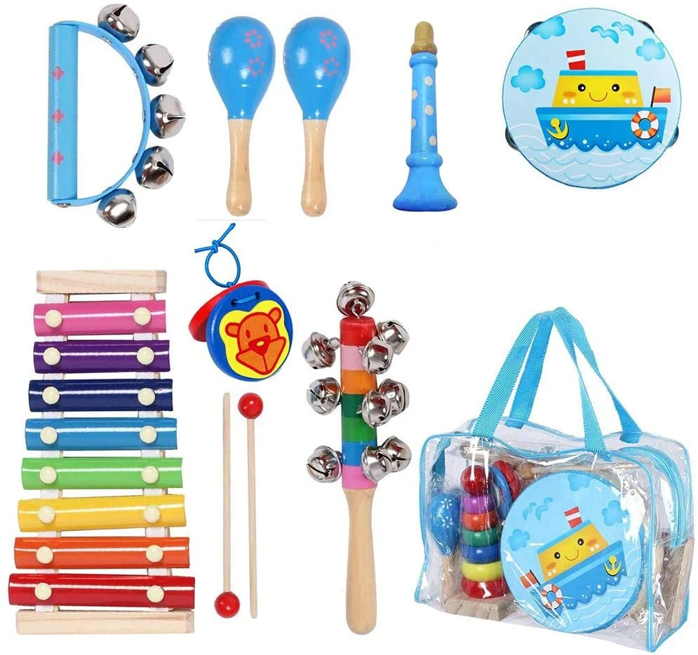 Kids Playing Preschool Education Wooden Percussion Instruments Toys Kids Early Learning Musical Instruments Sets Toys