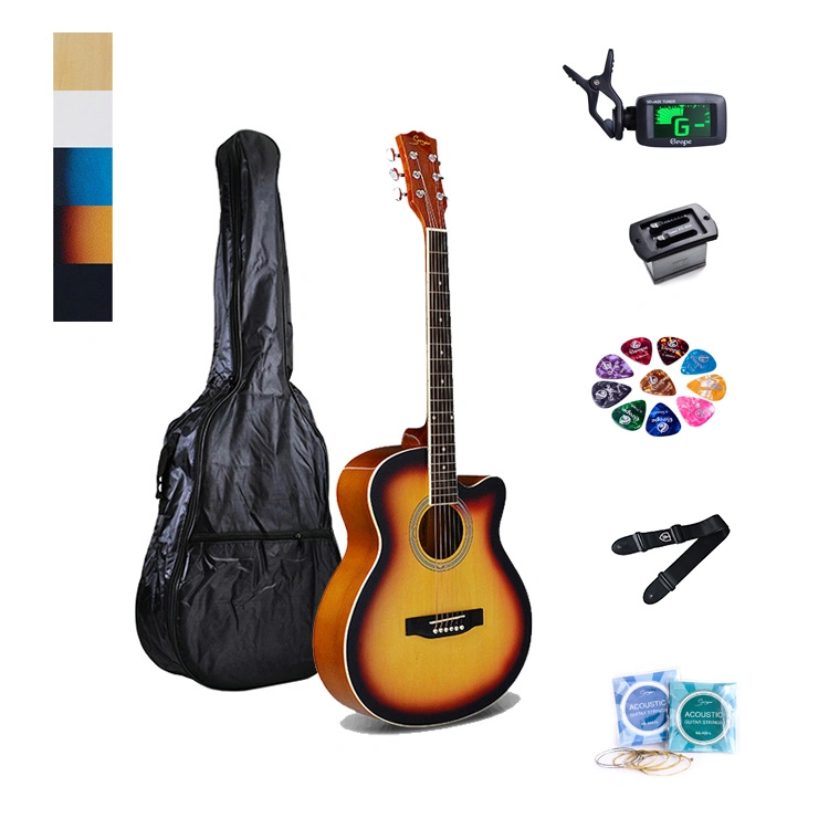 Chinese Factory Economic Beginner Folk Acoustic Guitar Kit