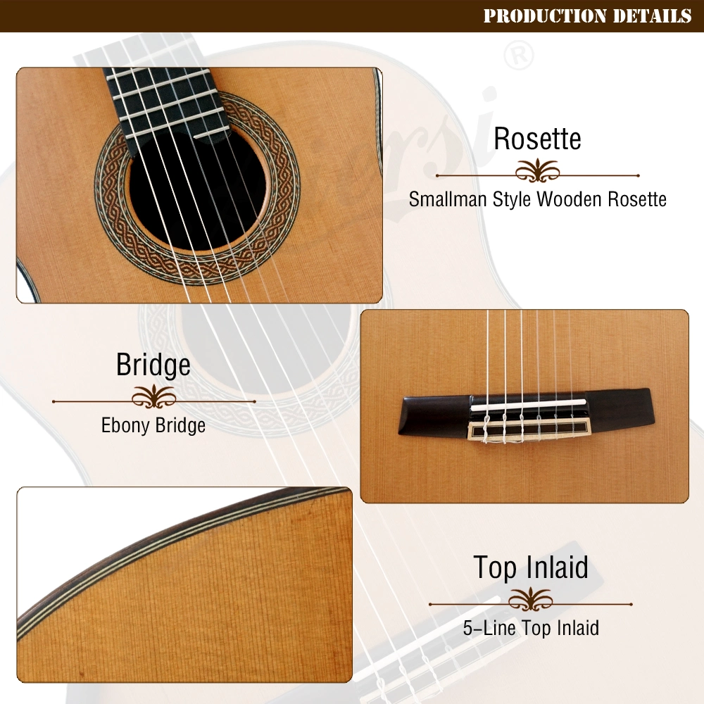 Raised Fretboard Aiersi Brand Smallman Classical Guitar for Sale