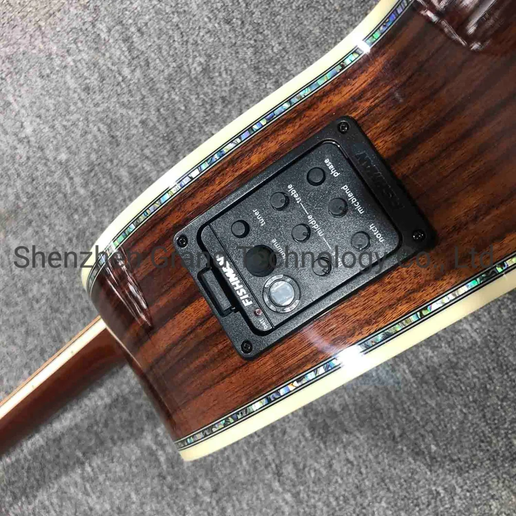 Custom Ooo45c Model Cedar Top Acoustic Guitar Ebony Fingerboard 100% All Real Abalone Acoustic Electric Guitar