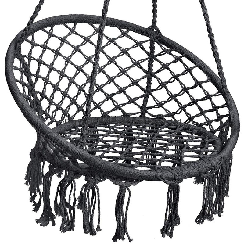 Hot Traditional Hand Woven Chinese Style Customized Nest Macrame Swing Chair Seat