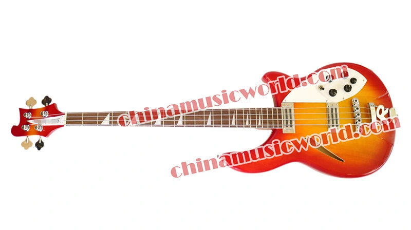 Afanti Music Semi-Hollow Ricken Electric Bass Guitar (ARC-203)