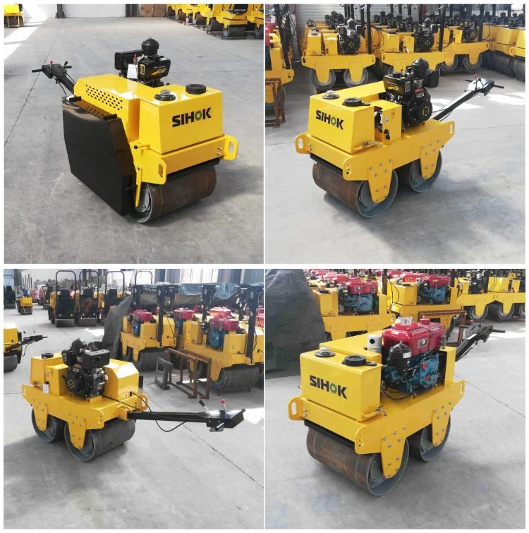 Hand Guided Double Drum Self-Propelled Vibratory Road Roller for Sale