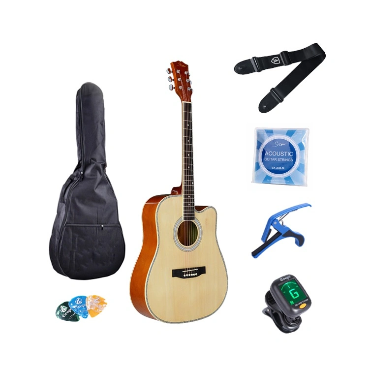 41 Inch Ga-H21-Set Acoustic Guitar with Picks for Instrumentos Musicales