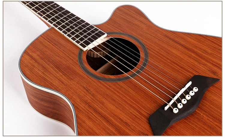 40inch Satin Finish Guitar, Walnut Acoustic Guitar, Wooden Acoustic Guitar