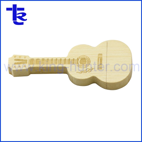 Hot Sell Musical Instruments Wooden USB Guitar Flash Disk Gifts
