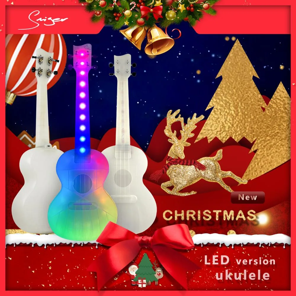 Wholesale Plastic LED Neon Light Concert Travel Guitar Ukulele Kit