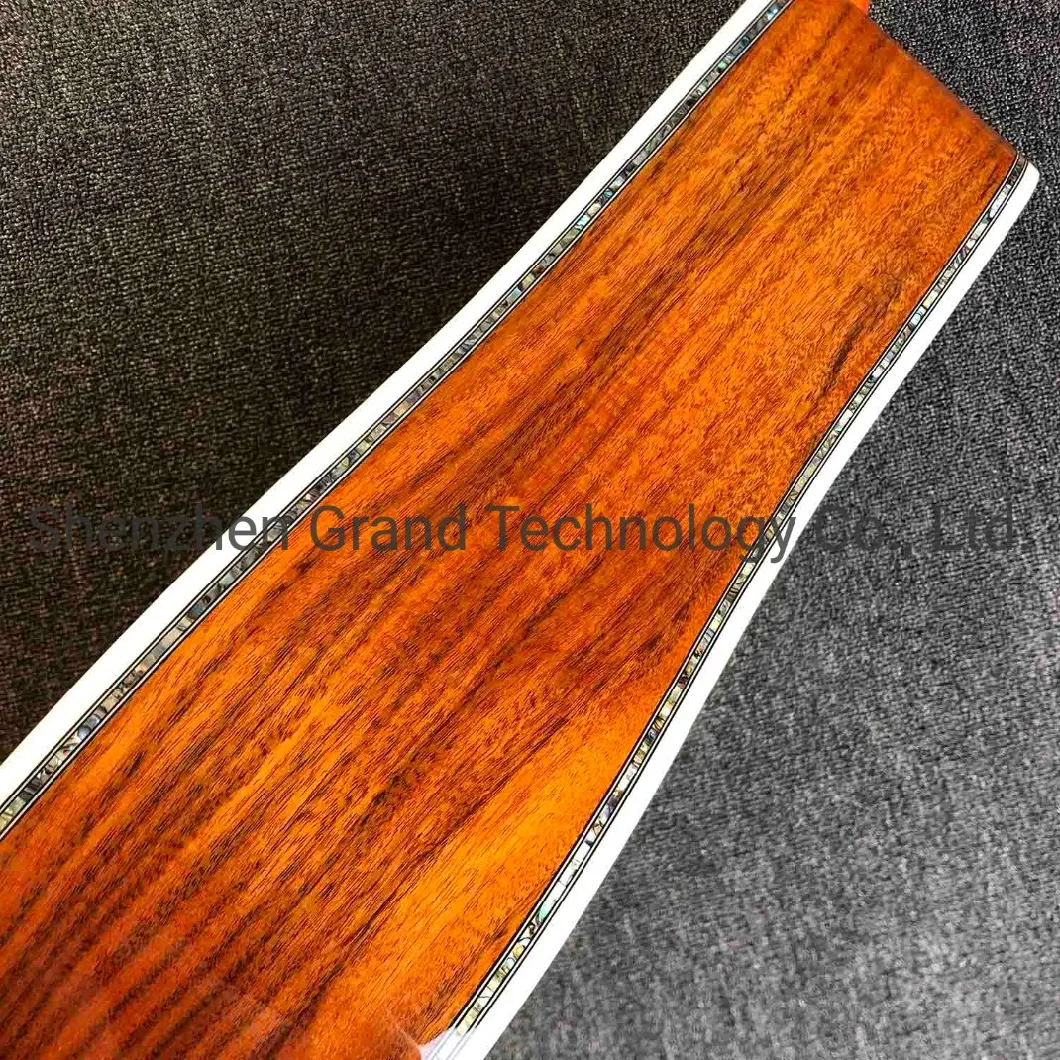 Custom Solid Koa Wood 41 Inch Real Abalone Cutaway Ebony Fingerboard Acoustic Electric Guitar