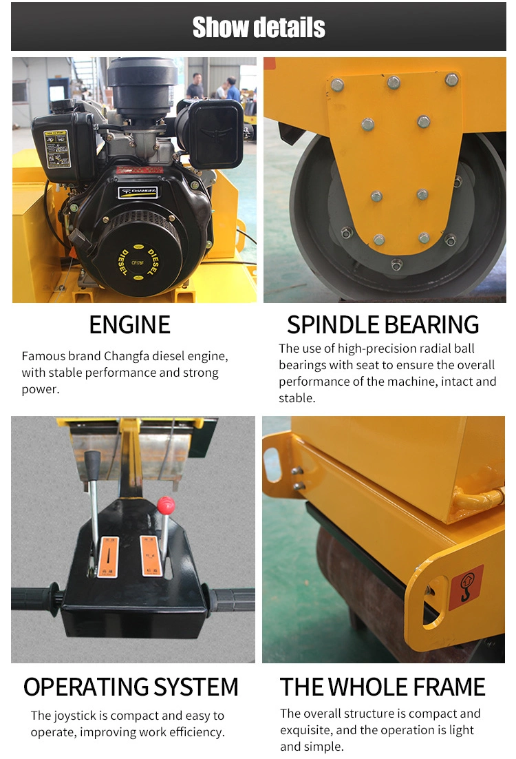 New Small Hand-Held 600kg Vibratory Single Drum off Road Roller