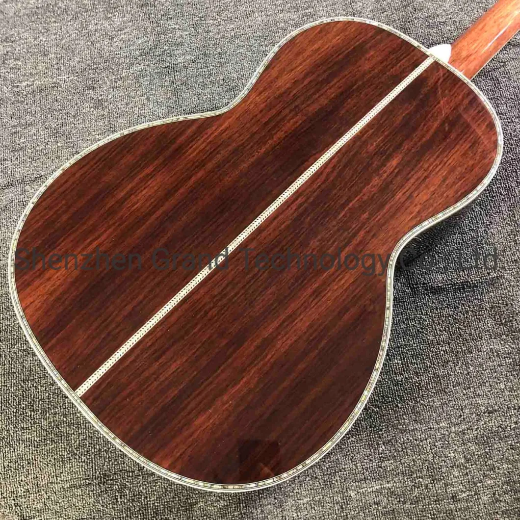 Solid Spruce Top 00045 Model Acoustic Guitar Red Pine 100% All Real Abalone Acoustic Electric Guitar