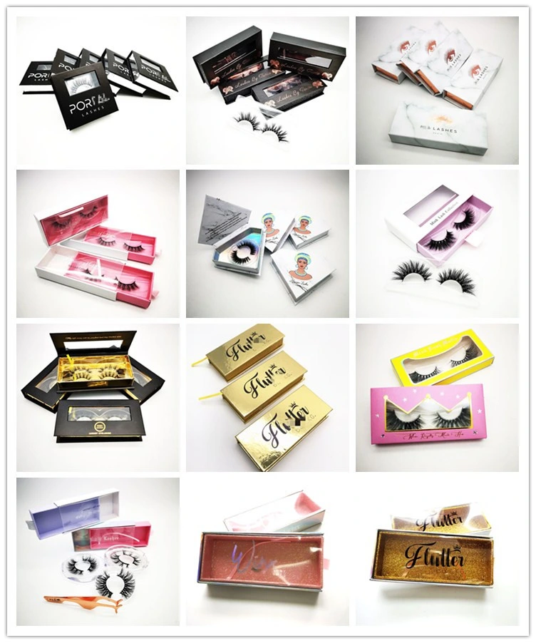 Manufacturer Lashes Vendors Supplies Handmade 3D Mink Eyelashes with Custom Box Your Own Brand