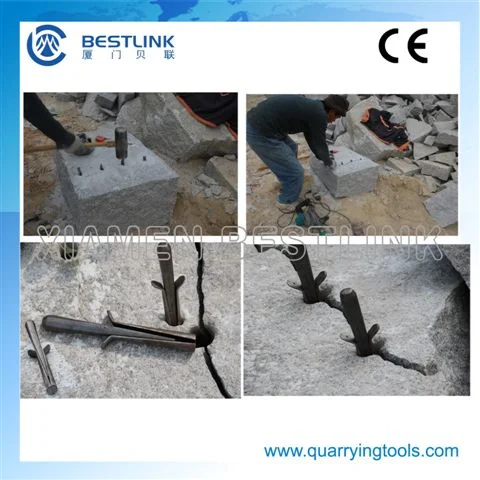 Traditional Manual Hand Splitter Wedge and Shims for Rock Splitting