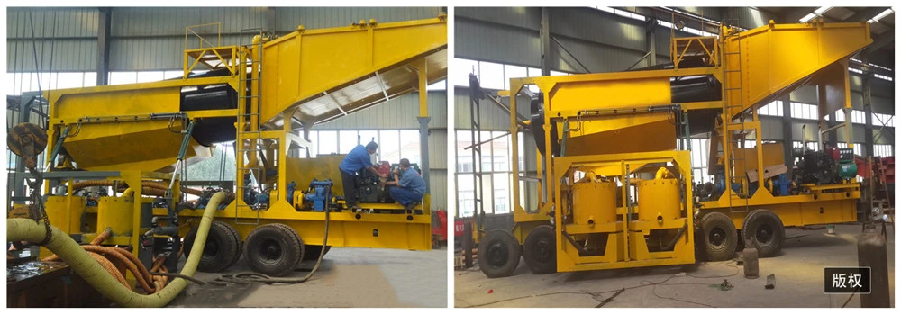 Professional Process of Extraction of Gold, Portable Gold Trommel Washing Plant