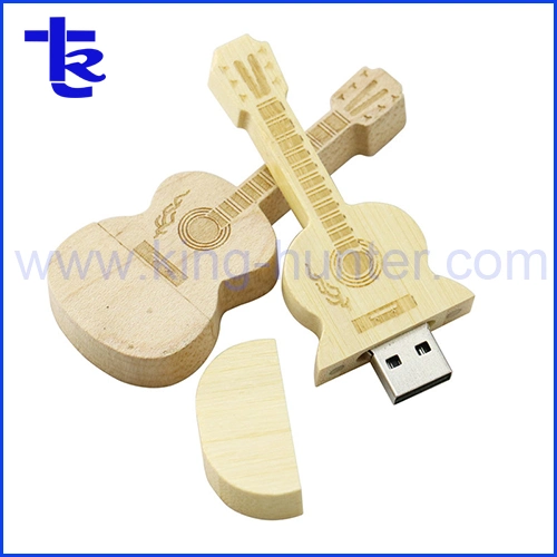 OEM Musical Wooden Guitar USB Flash Memory Stick Thumb Drive
