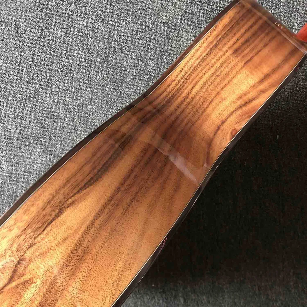 41 Inch Ebony Fingerboard Abalone Tree Life Cutaway All Koa Wood Acoustic Guitar