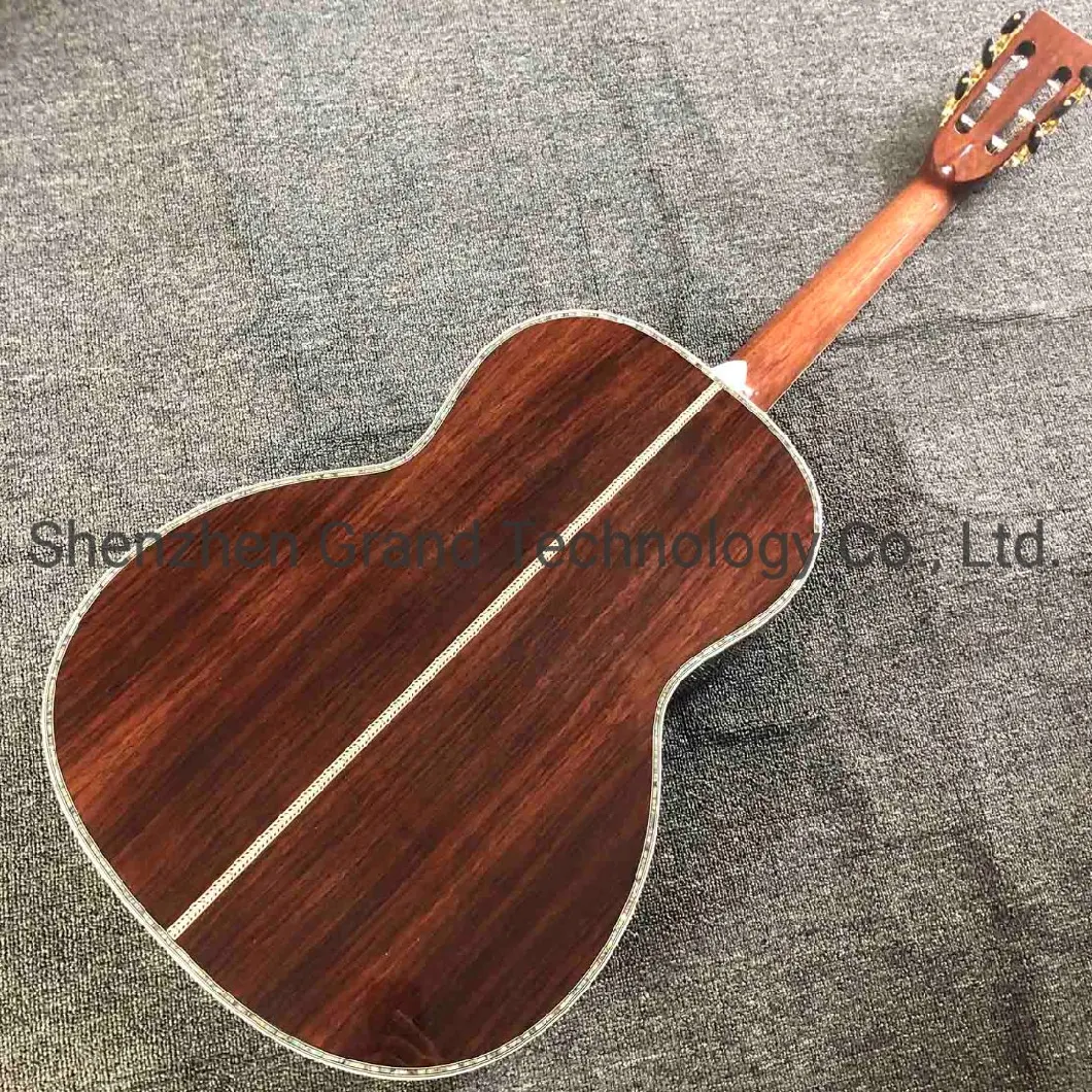 Solid Spruce Top 00045 Model Acoustic Guitar Red Pine 100% All Real Abalone Acoustic Electric Guitar