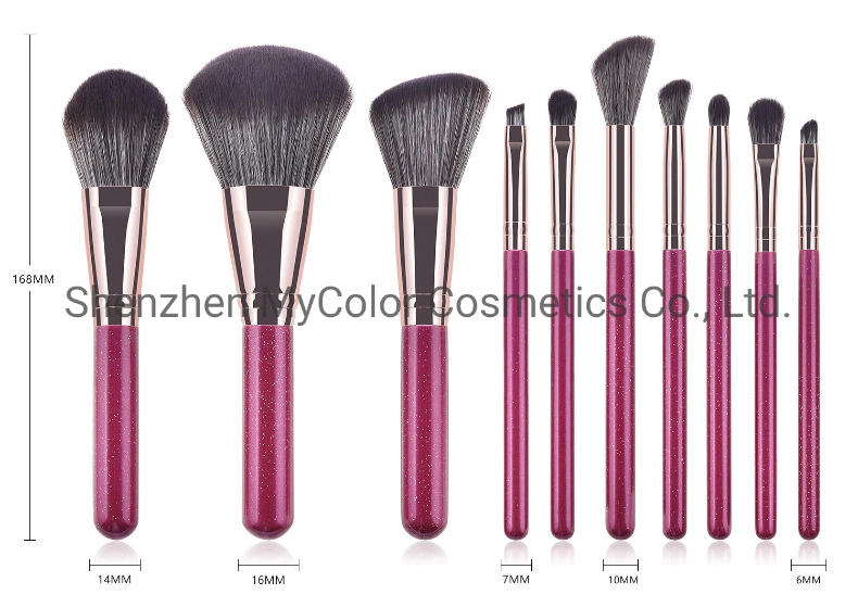 Cosmetic Brush Set Professional 10PCS Cruelty-Free Powder Blending Eyeshadow Make up Brushes Set