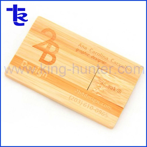 Best Gift Promotion Wooden Card Flash Memory Stick Thumb Drive