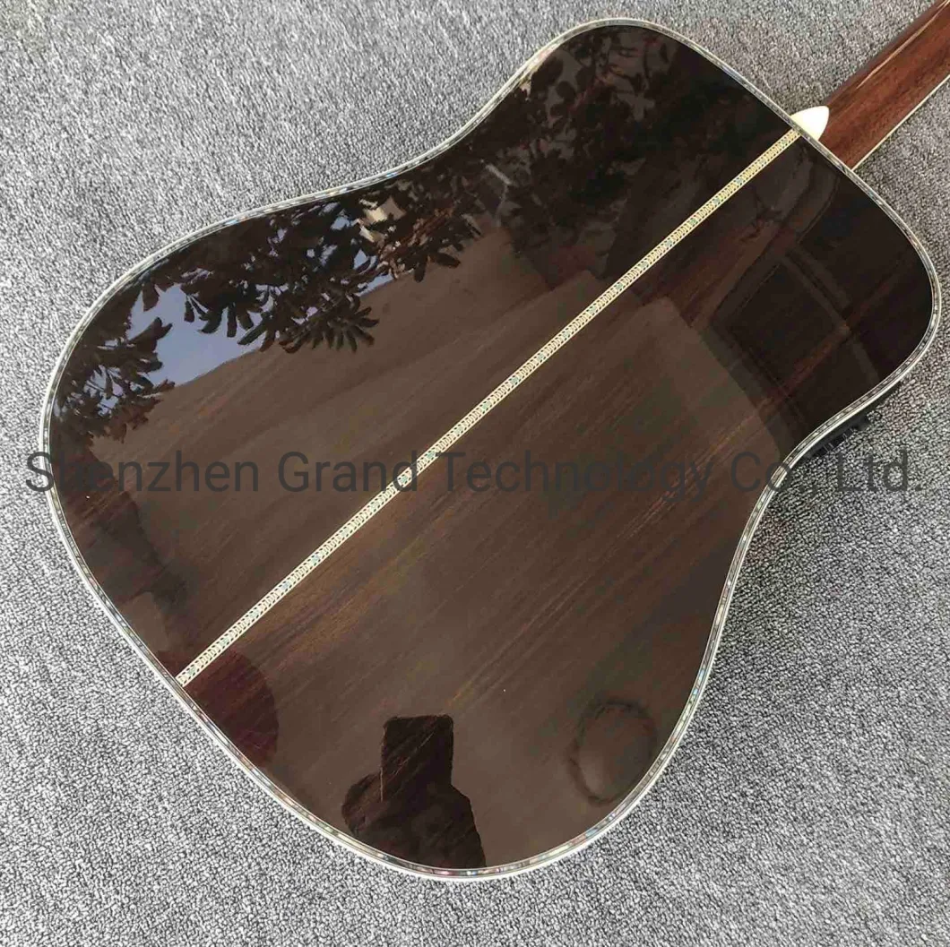 Ebony Fingerboard 41 Inch Solid Spruce Top D Style Acoustic Guitar Rosewood Back Sides