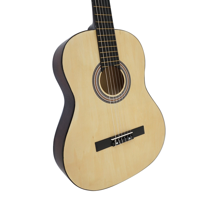 China Aiersi Brand 39 Inch Nylon String Cheap Price Basswood Colour Student Classical Guitar Instruments