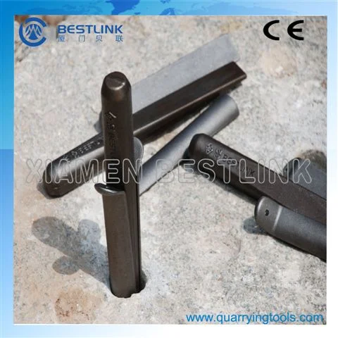 Traditional Manual Hand Splitter Wedge and Shims for Rock Splitting