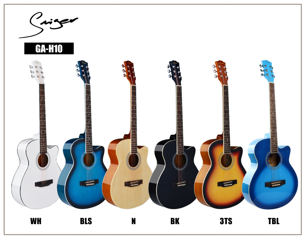 New Color Cheap Wholesale Price Acoustic Electric Guitar Colorful for Beginner