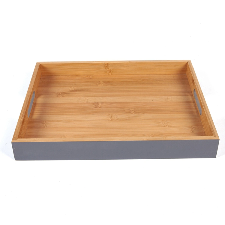 Rectangle Bamboo Tea White Wooden Coffee Gift Serving Tray